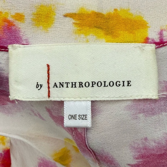 Anthropologie Pink and Yellow Kimono with Balloon Sleeves OS/Excellent condition - Picture 11 of 13